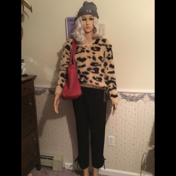 Josh and Arielle black paperbag waist cropped pant - Picture 2 of 7